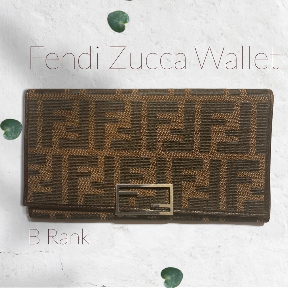 💯% AUTH ⭐ Fendi Zucca Wallet